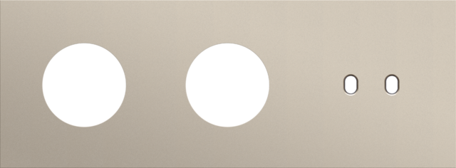 Drievoudige afdekplaat, horizontaal 71 mm centerafstand, voo