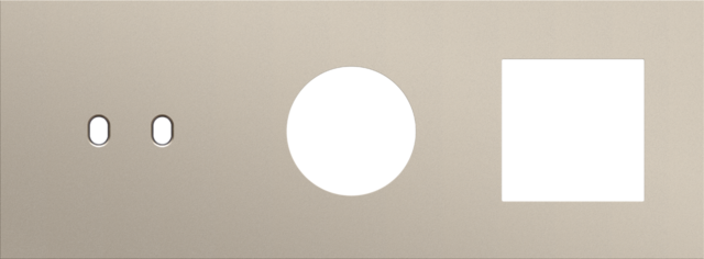 Drievoudige afdekplaat, horizontaal 71 mm centerafstand,voor