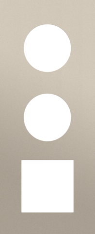 Drievoudige afdekplaat, verticaal 60 mm centerafstand, voor