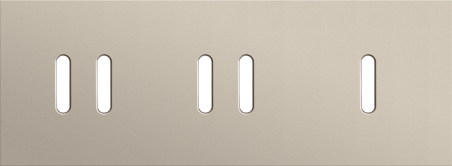 Drievoudige afdekplaat, horizontaal 71 mm centerafstand,voor