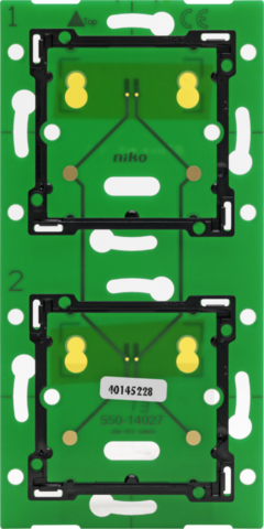 Tweevoudige verticale muurprint voor Niko Home Control voor