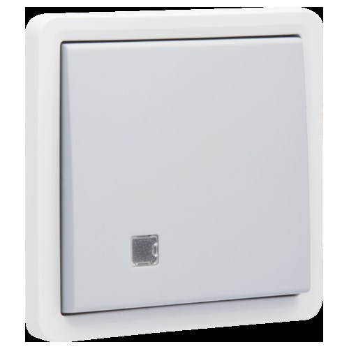 Spuitwaterdichte, verlichtbare drukknop 10 A/250 Vac met doo