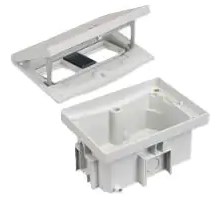 IP66 Kit vloerdoos inox met 2 K45 modules en halve K45 modul