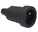 Koppelstekker PVC met kinderbeveiliging 10/16A IP20 zwart