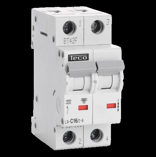 Automaat Teco 2P 16A 6kA Curve C