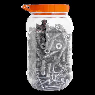 Plug DRIVA TP12 + schroef 4,5x35 - kan van 150 st.