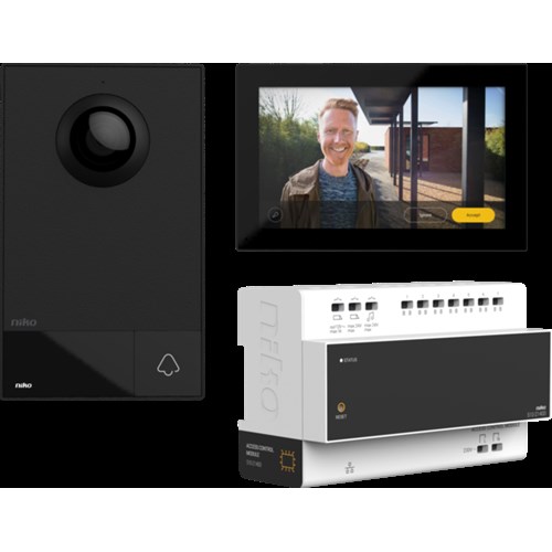 Videokit, 2-draads, met controller, buiten- en binnenpost, v