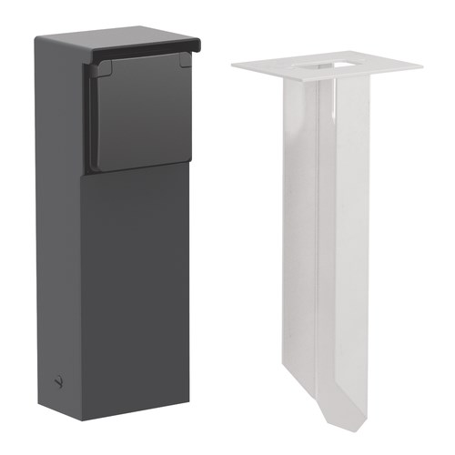 Spuitwaterdichte tuinpaal met enkelvoudig stopcontact, penaa