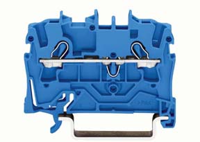 Doorgangsklem 5.2 mm Veerklem Toewijzing: N Blauw WAGO 2002-1204 1 stuks