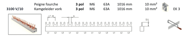 KAMGELEIDER 3P VORK 16mm 1000