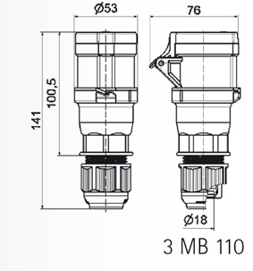 Bals 3126 CEE koppelstekker vrouwelijk 16A 3P 230V - Image 2