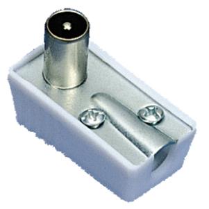 COAXPLUG 90° MET SCHROEF