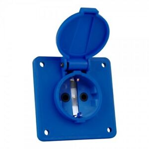 Inbouw stopcontact 16A 2P+RA 230V 75x75 BL