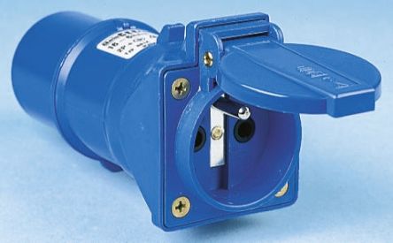 Bals 8614: Camping stekker adapter - van CEE-stekker 16A / 230V / 3-polig naar Belgisch stopcontact 16A / 230V / 2-polig + Belgische pen-aarding - Image 2