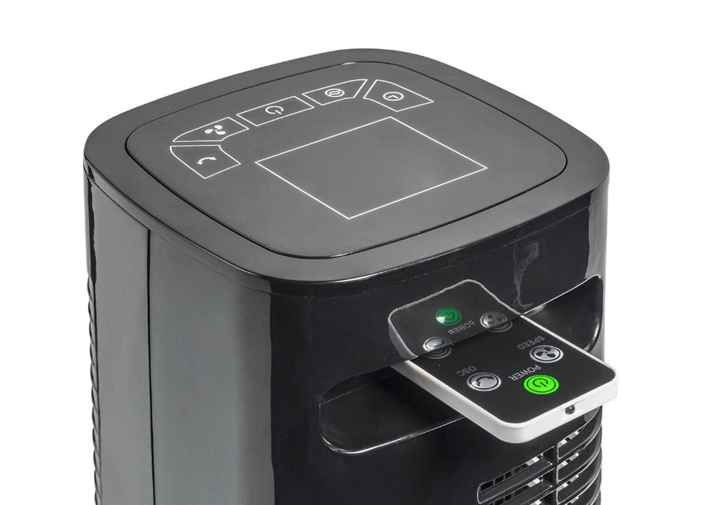 Bestron AFT80ZRC: Towerventilator met timer 8 uur en afstandsbediening, zwart, 50W - Image 4