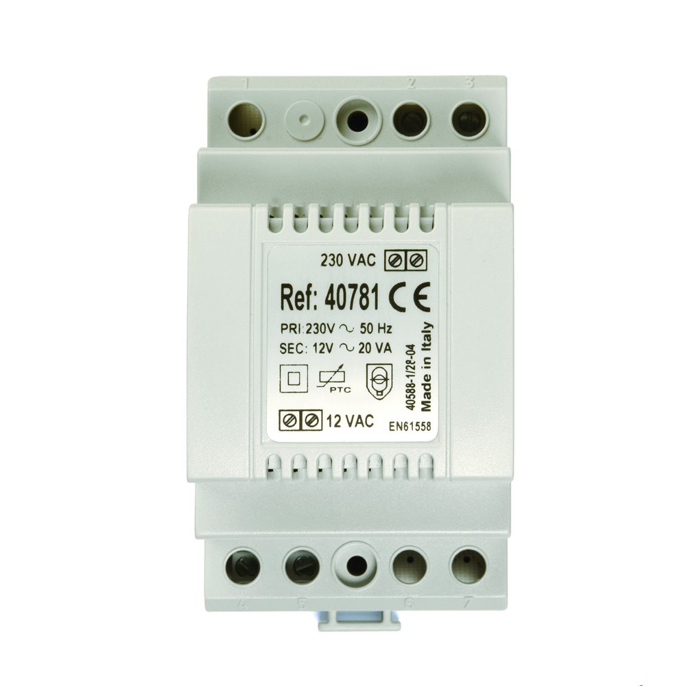 Deurslottransfo 12V AC - 20VA