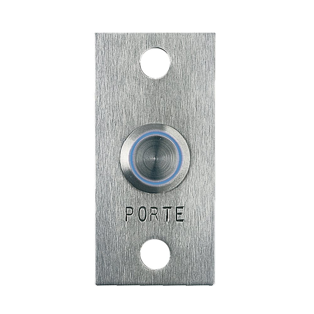 Verlichte inox drukknop NO/NC