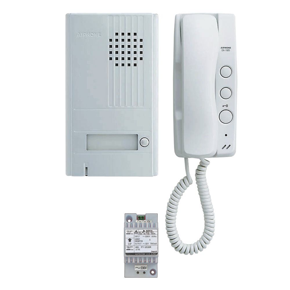 Kompleet 2 draads parlofoonkit (zilver)