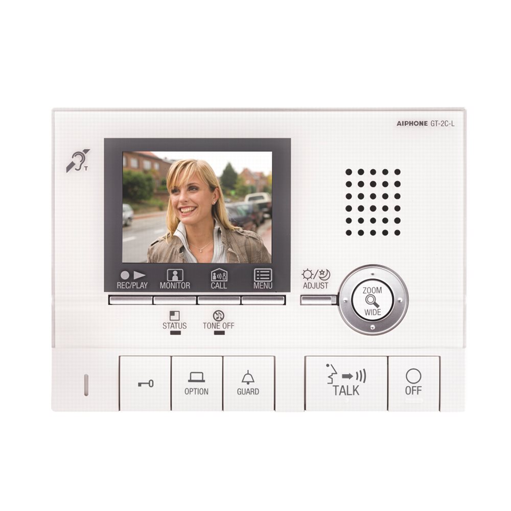 Aiphone GT2CL: VIDEOPOST MET 170° BREEDBEELD,GEHEUGEN & INTERCOM - A01007700