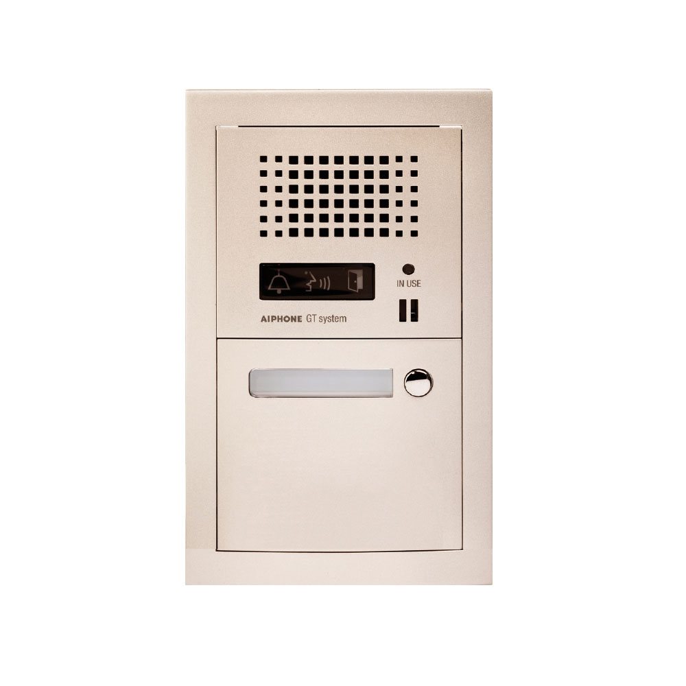 Aiphone GTA1: Samengestelde GT audio-deurpost met 1 drukknop - A01007903