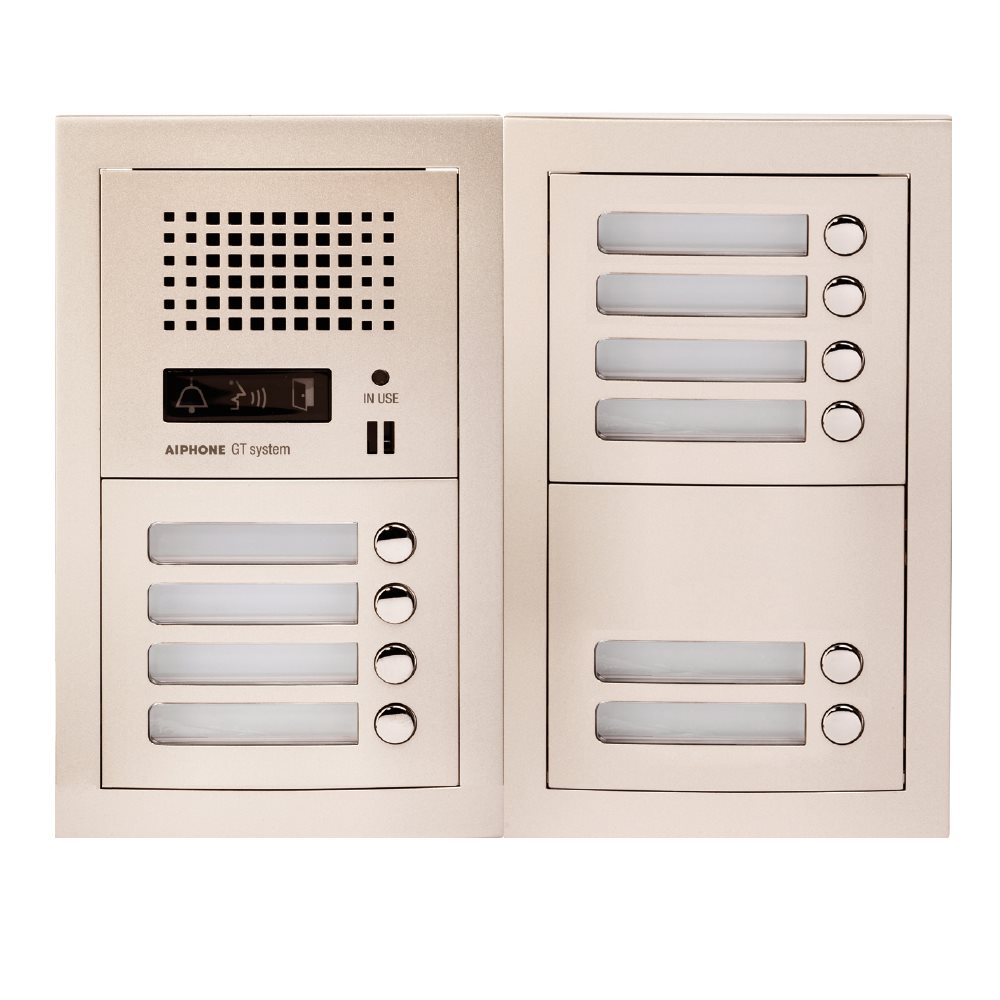 Aiphone GTA10: Samengestelde GT audio-deurpost met 10 drukknoppen - A01007900