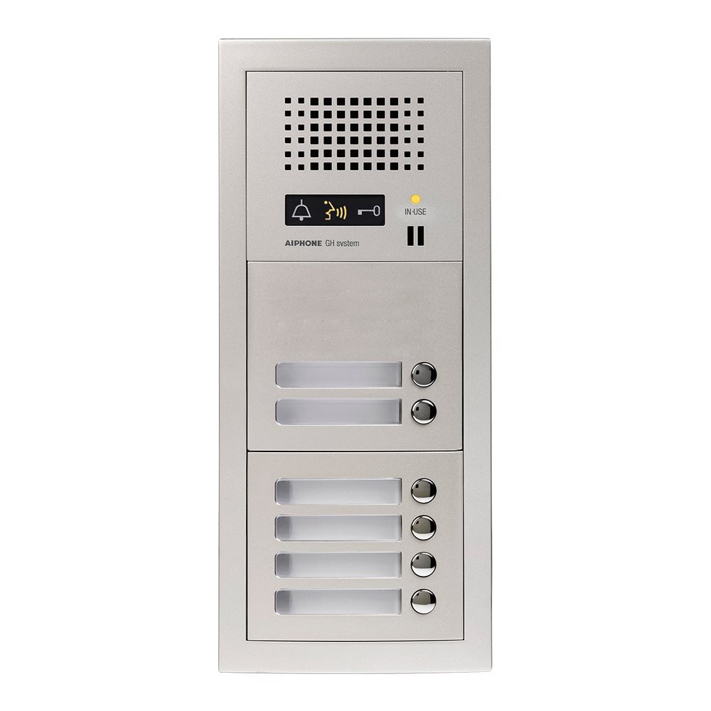 Aiphone GTA6: Samengestelde GT audio-deurpost met 6 drukknoppen - A01007908