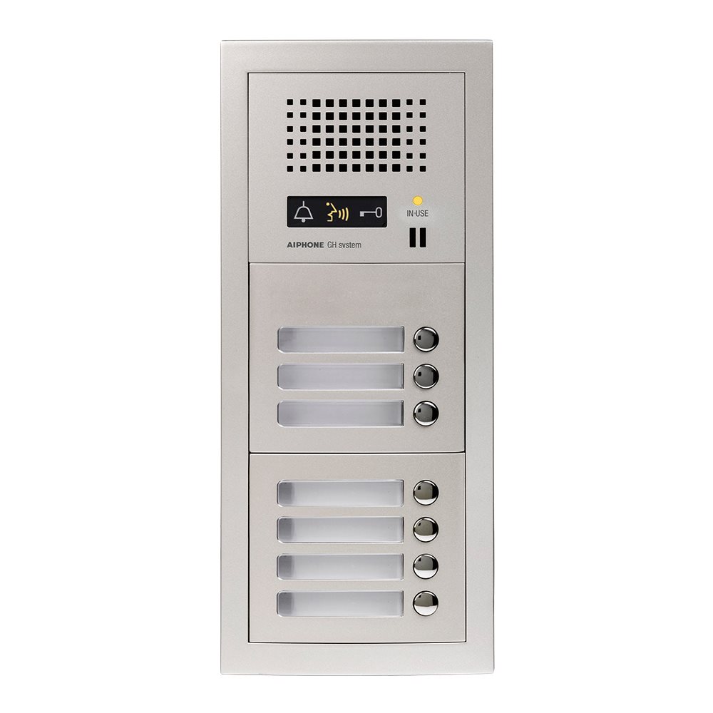 Aiphone GTA7: Samengestelde GT audio-deurpost met 7 drukknoppen - A01007909