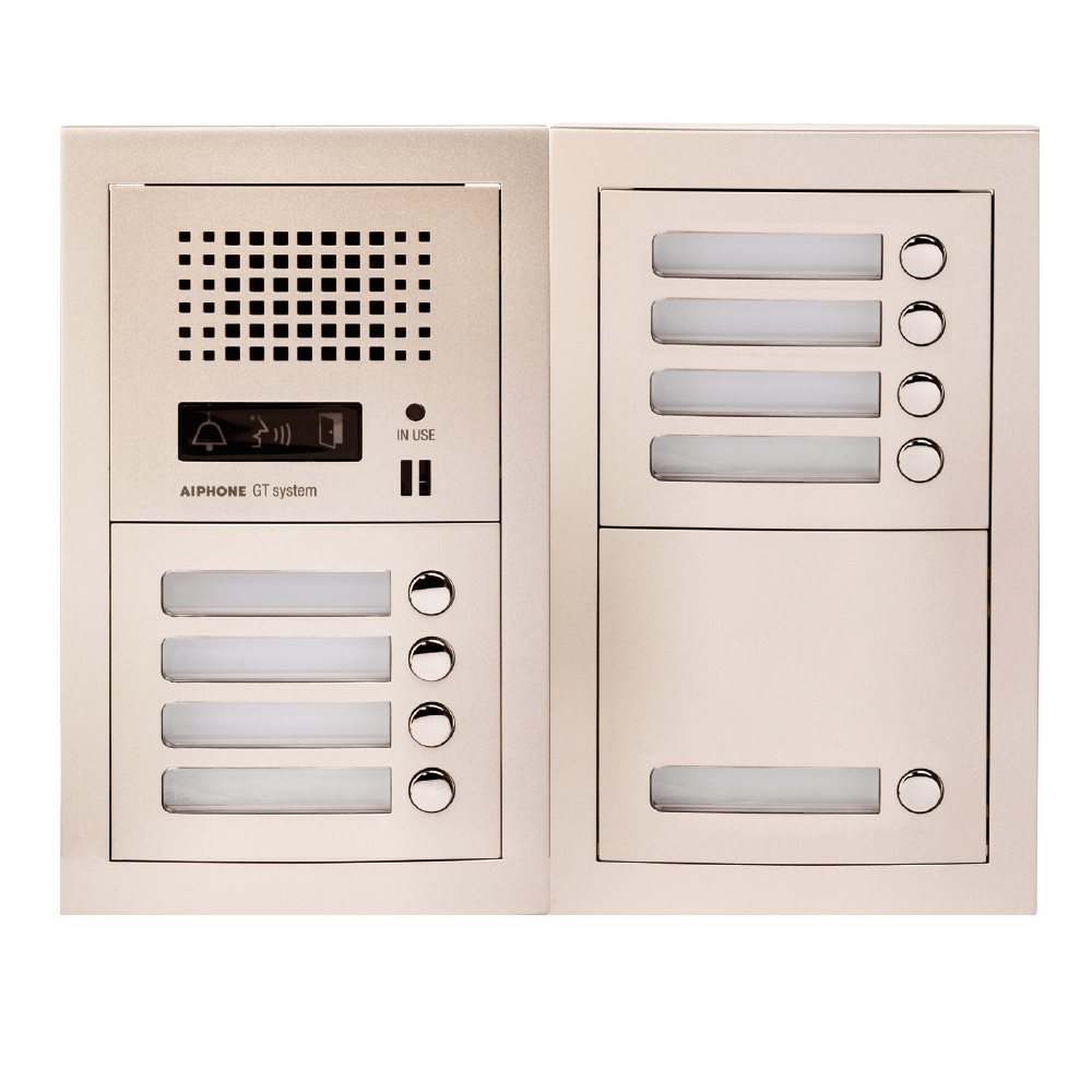 Aiphone GTA9: Samengestelde GT audio-deurpost met 9 drukknoppen - A01007911