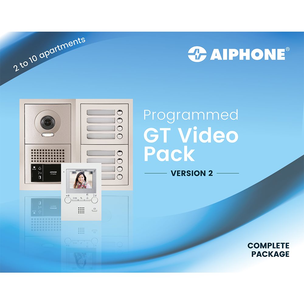 Aiphone GTBV2F: VOORGEPROGRAMMEERDE VIDEOFONIEKIT 2 APP. - A01008709