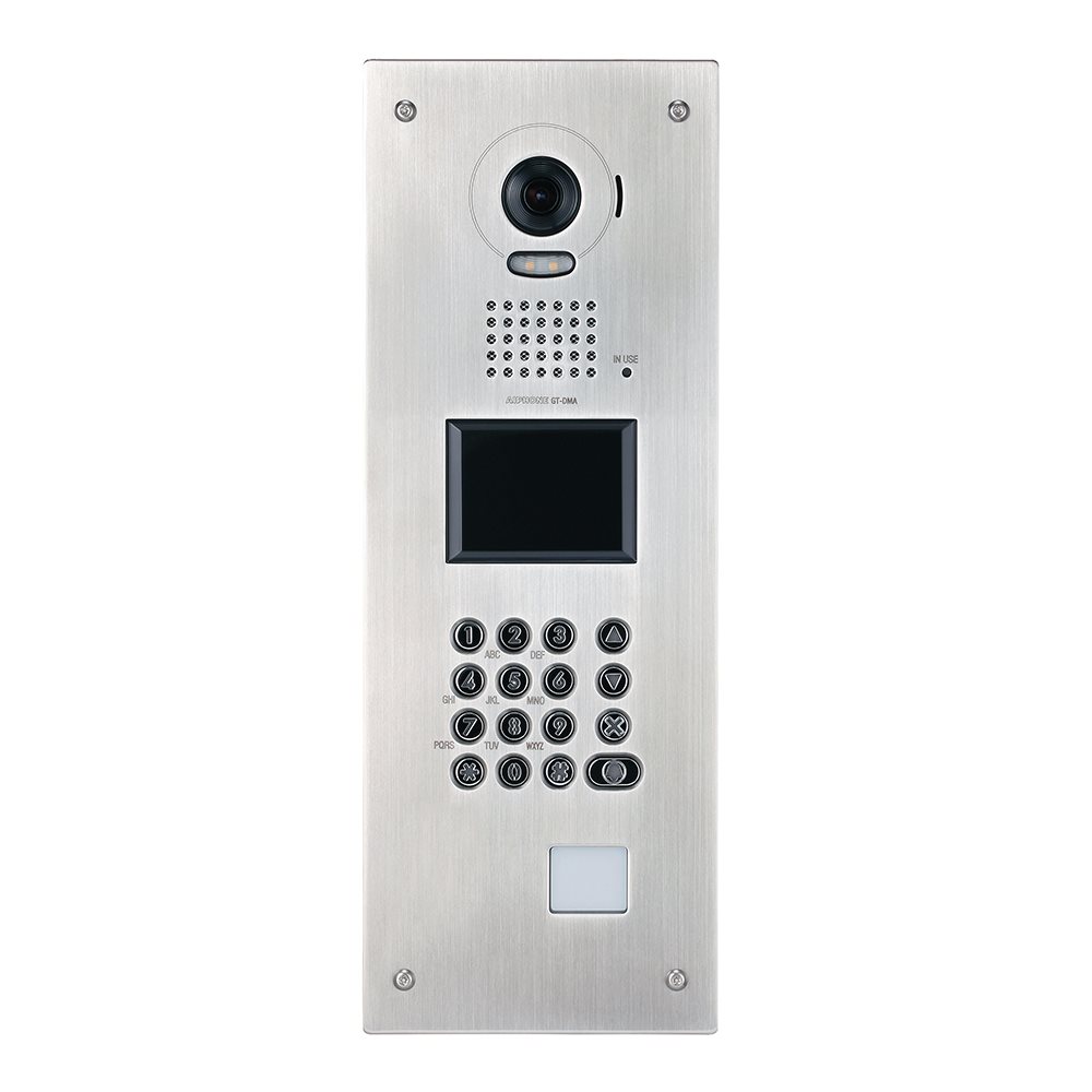 Aiphone GTDMA: INOX INBOUWDEURPOST,170° KLEURENCAMERA & 3,5" LCD - A01007831