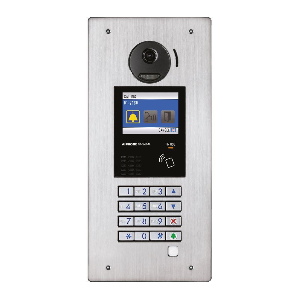 Aiphone GTDMBN: INOX INBOUWDEURPOST,170° KLEURENCAMERA & 3,5" LCD - A01007981