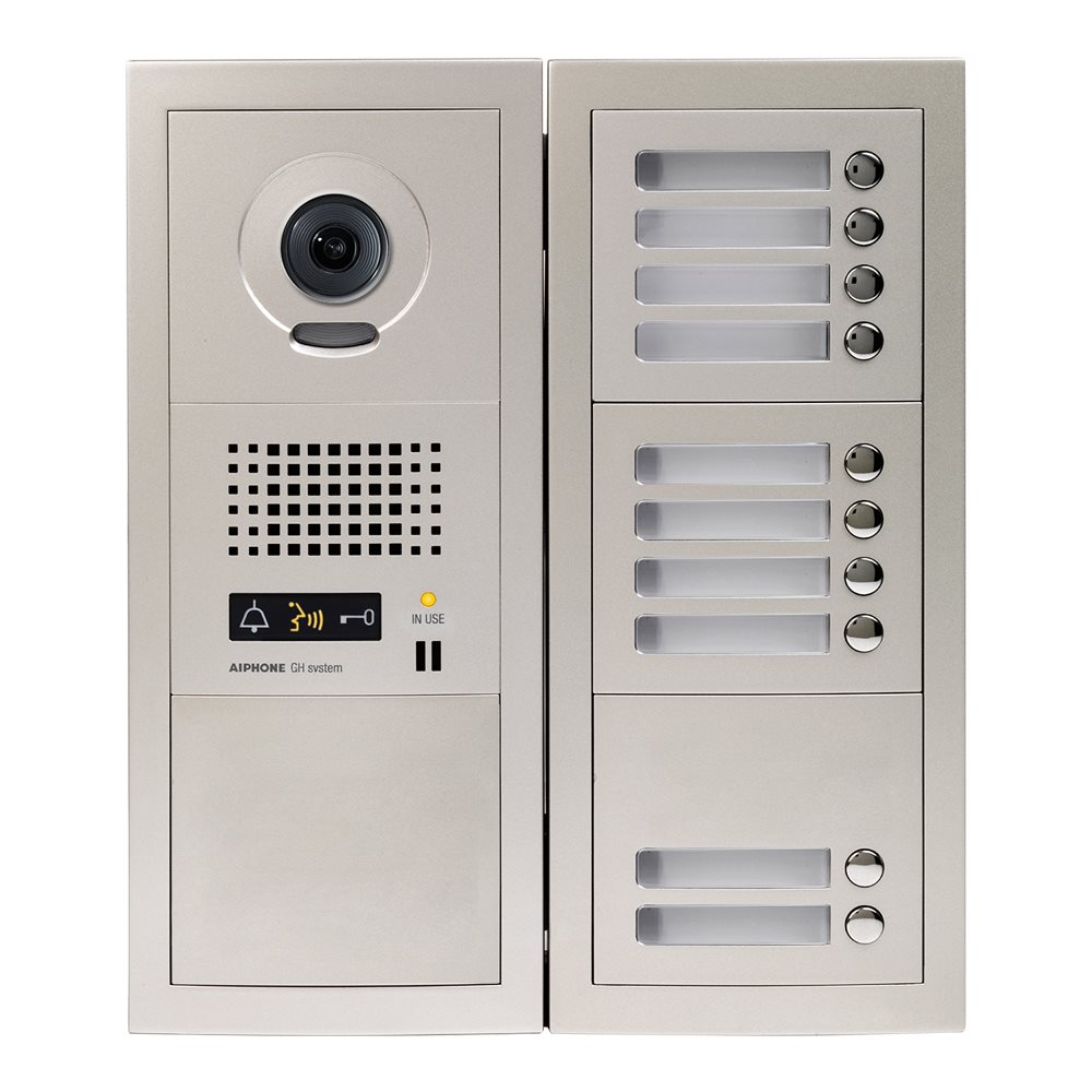 Aiphone GTV10: Samengestelde GT video-deurpost met 10 drukknoppen - A01007912