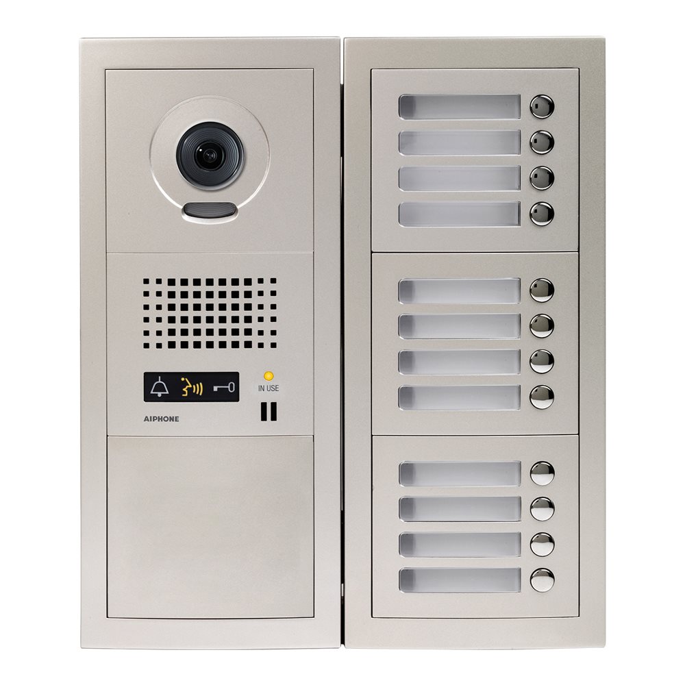 Aiphone GTV12: Samengestelde GT video-deurpost met 12 drukknoppen - A01007914