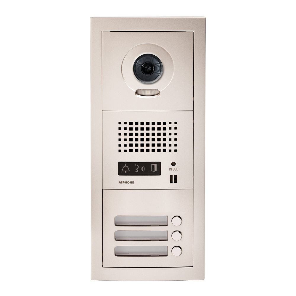 Aiphone GTV3: Samengestelde GT video-deurpost met 3 drukknoppen - A01007917