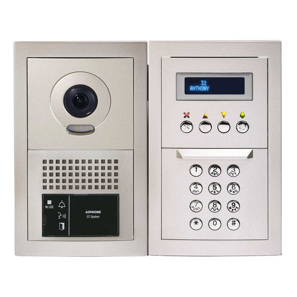 Aiphone GTVNS2: INBOUWDEURPOST MET 170° CAM. DIG. NAAMZ. SYST. 2X2 - A01007694