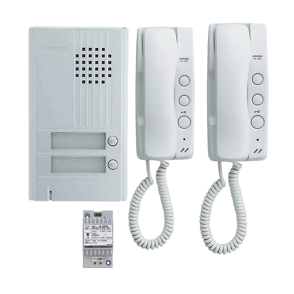 Aiphone KITDA2: 2 DRAADS PARL0FOONKIT - 2APPARTEMENTEN - A01008200