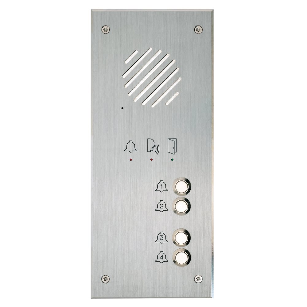 Telefoondeurpost met 4 drukknoppen