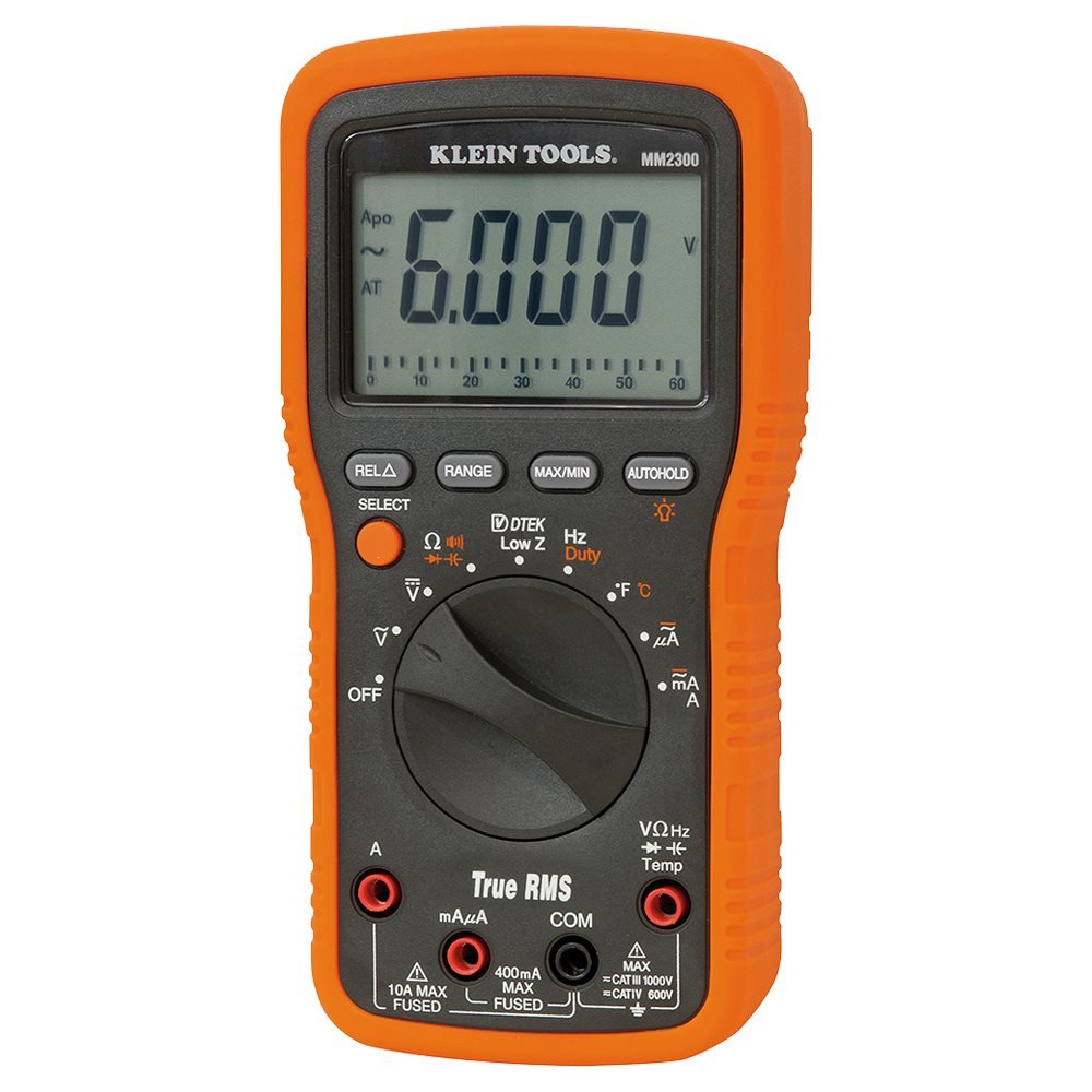 KLEIN MM2300A: DIGITALE TRMS MULTIMETER VOOR ELEKTRO/HVAC 1000V - A81000103