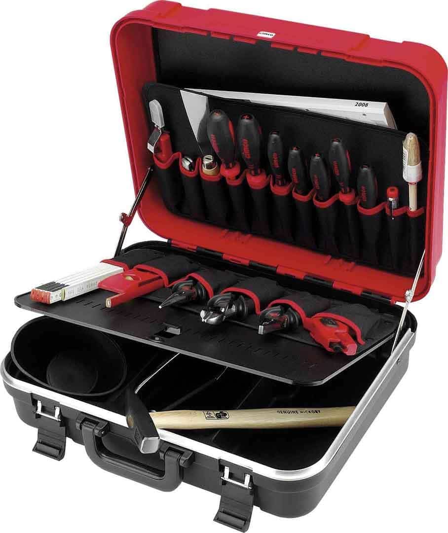 Leerlingkoffer met hardeschaal (Rood/Zwart)