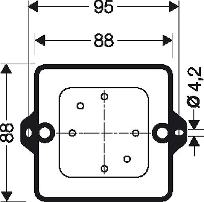 Hensel D9125Z: Aftakdoos, kabelinvoer via metrische uitbreekpoorten, met uitwendige bevestigingslippen - Image 2