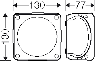 Hensel DK0606GZ: DK AFTAKDOOS 130x130x77 2.5-6mm² - Image 2