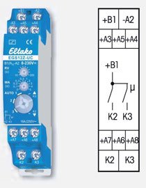 Eltako EGS12Z-UC: Impuls-groepenschakelaar voor centrale sturing, 1+1 NO contact niet potentiaalvrij 16A/250V AC, voor 1 motor of motorrelais