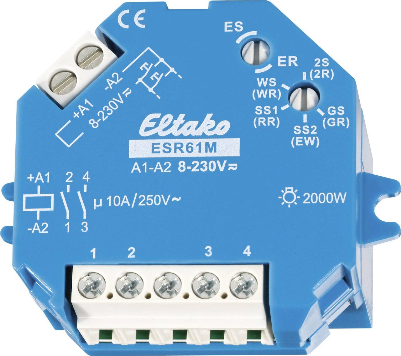 Eltako ESR61M-UC: Multifunctie impulsschakelaar-schakelrelais ESR61M