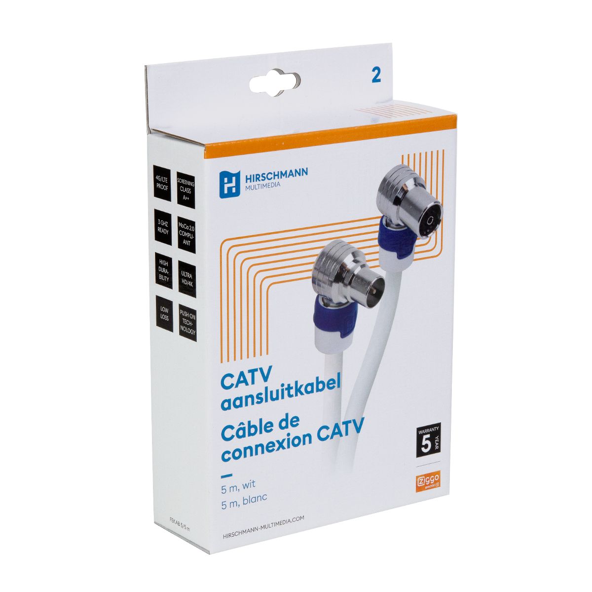 Aansluitkabel IEC 5 m 4G proof