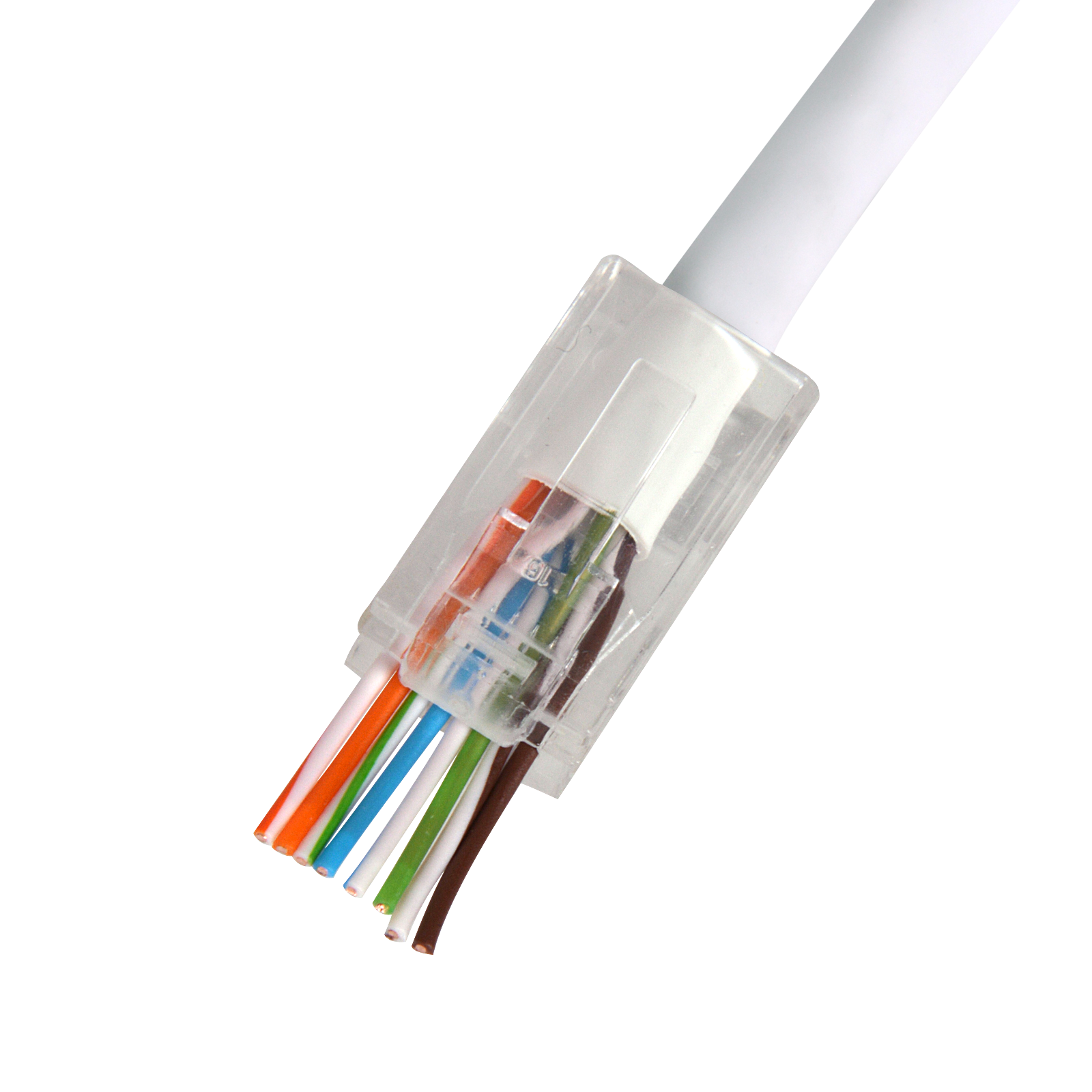 Quick connect U/UTP CAT6 dataconnector RJ45 met witte thule