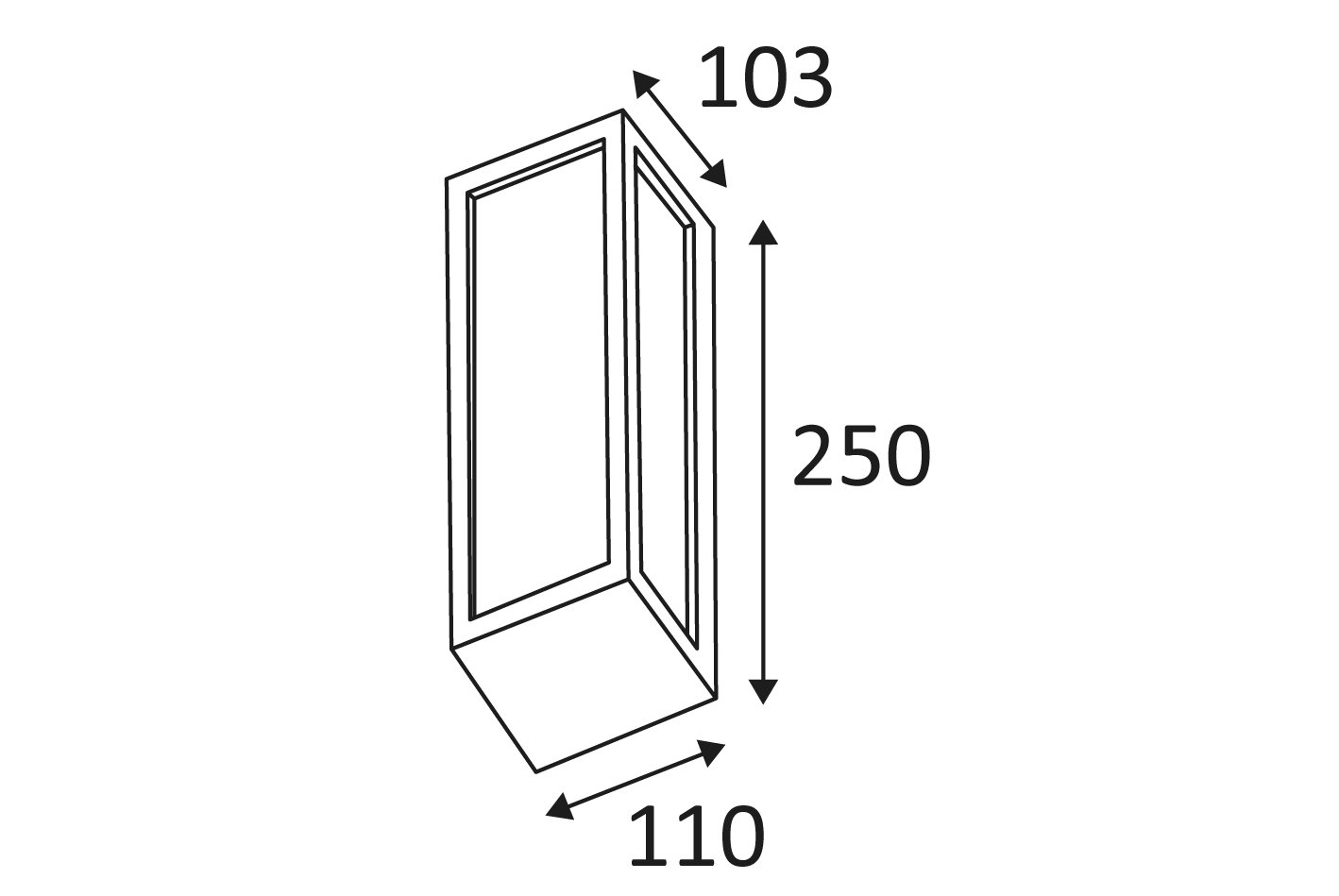 Indigo OU344WW24: Wandarmatuur voor buitenverlichting - LANTERN 18W 1500Lm 3000K 110° IP54 ANTRACIET - Image 3