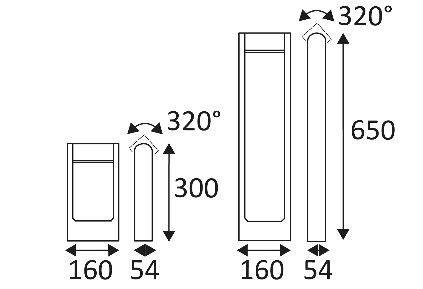 Indigo OU362WW24: Tuinpaaltje 65cm - BENS P 6W 600Lm 3000K 120° IP54 Antracite - Image 2