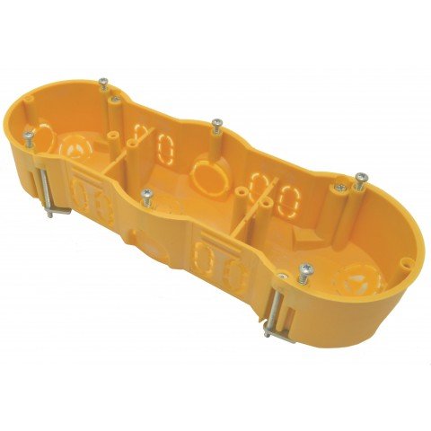 Koposkol KP643L: Hollewanddoos   Harde Uitvoering 45mm Drievoudig