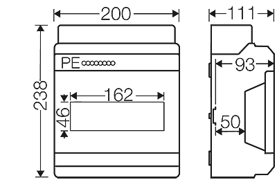Hensel KV1509B - Automatenkast 9 modulen: 1 x 9 x 18mm IP54 - Image 2