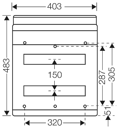 Hensel KV4236B - Automatenkast 36 modulen: 2 x 18 x 18mm IP54 - Image 2